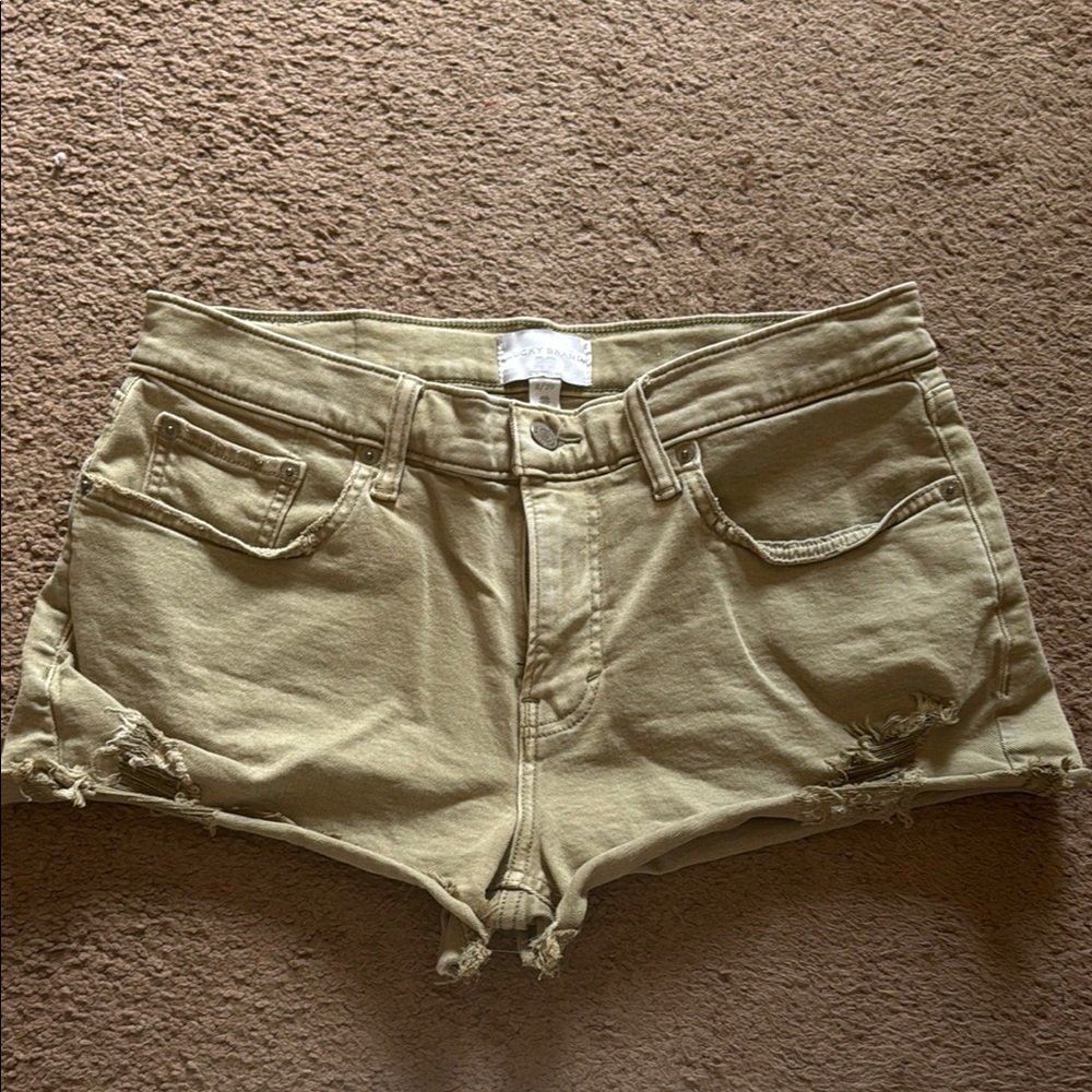 Lucky Jean Shorts with Distressed Hem
